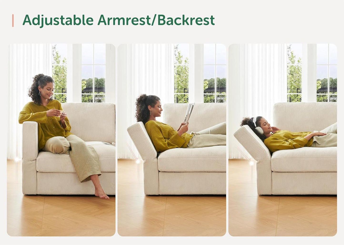 Modular Sectional Sofa with Storage Chaise