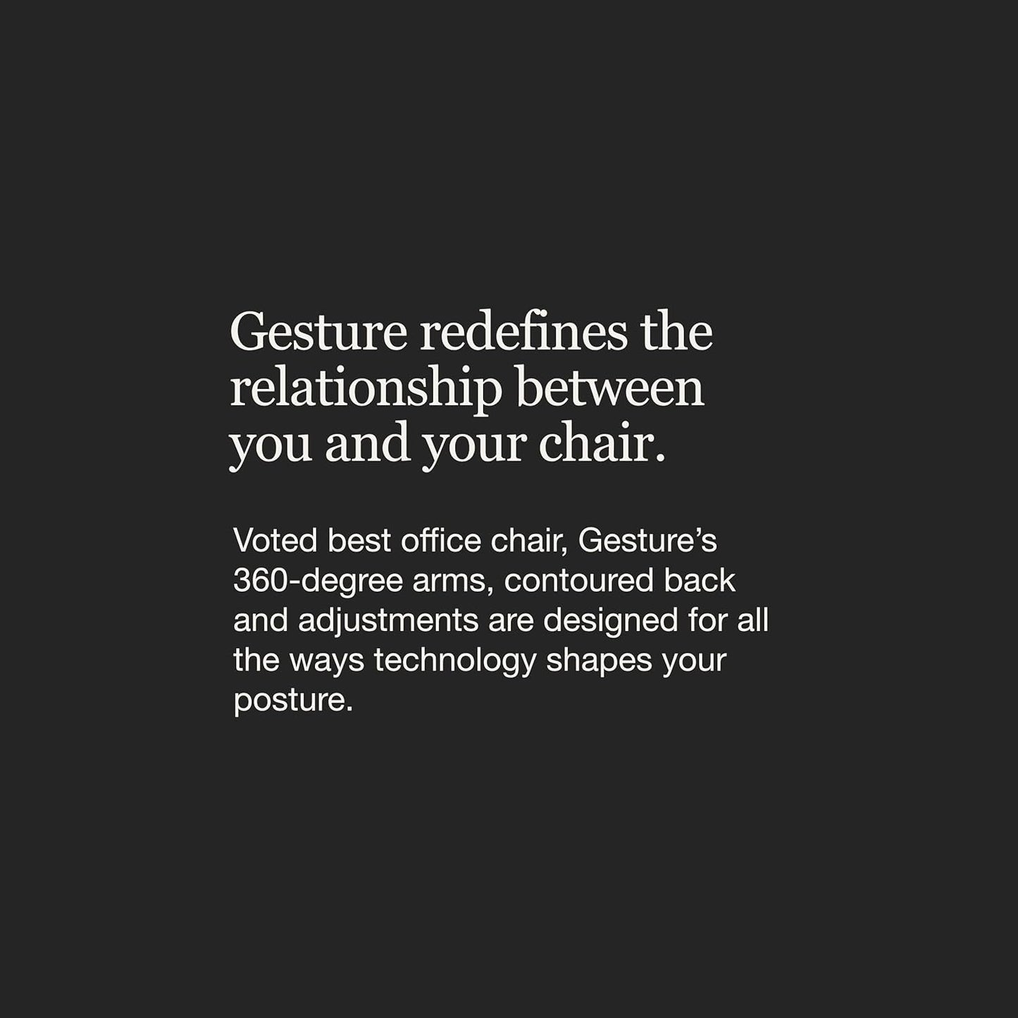 Gesture Office Chair - Ergonomic Work Chair with Wheels for Carpet -