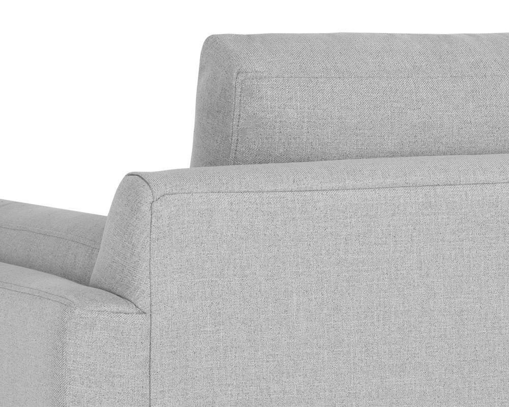 Lonsdale Armchair – Broderick Charcoal Performance Fabric with Black Steel Legs