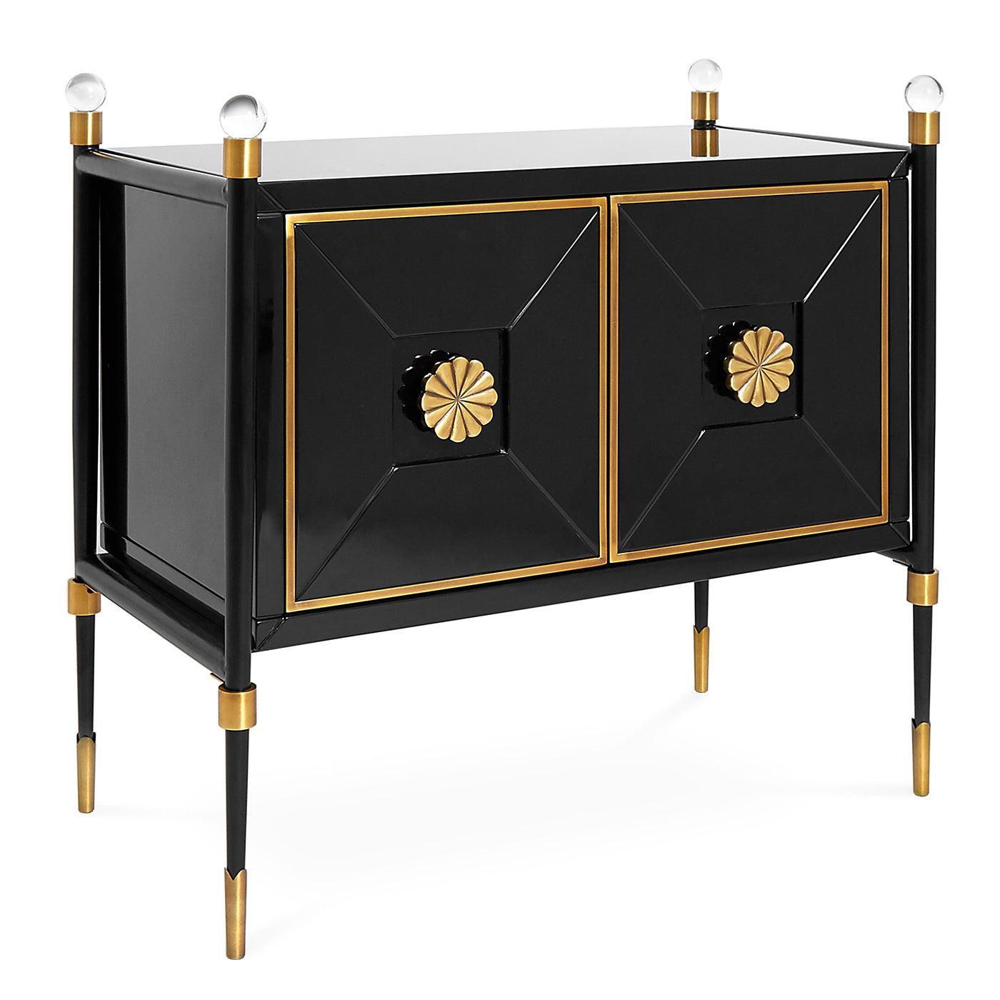 Jonathan Adler Rider Small Cabinet with Brass and Acrylic Accents