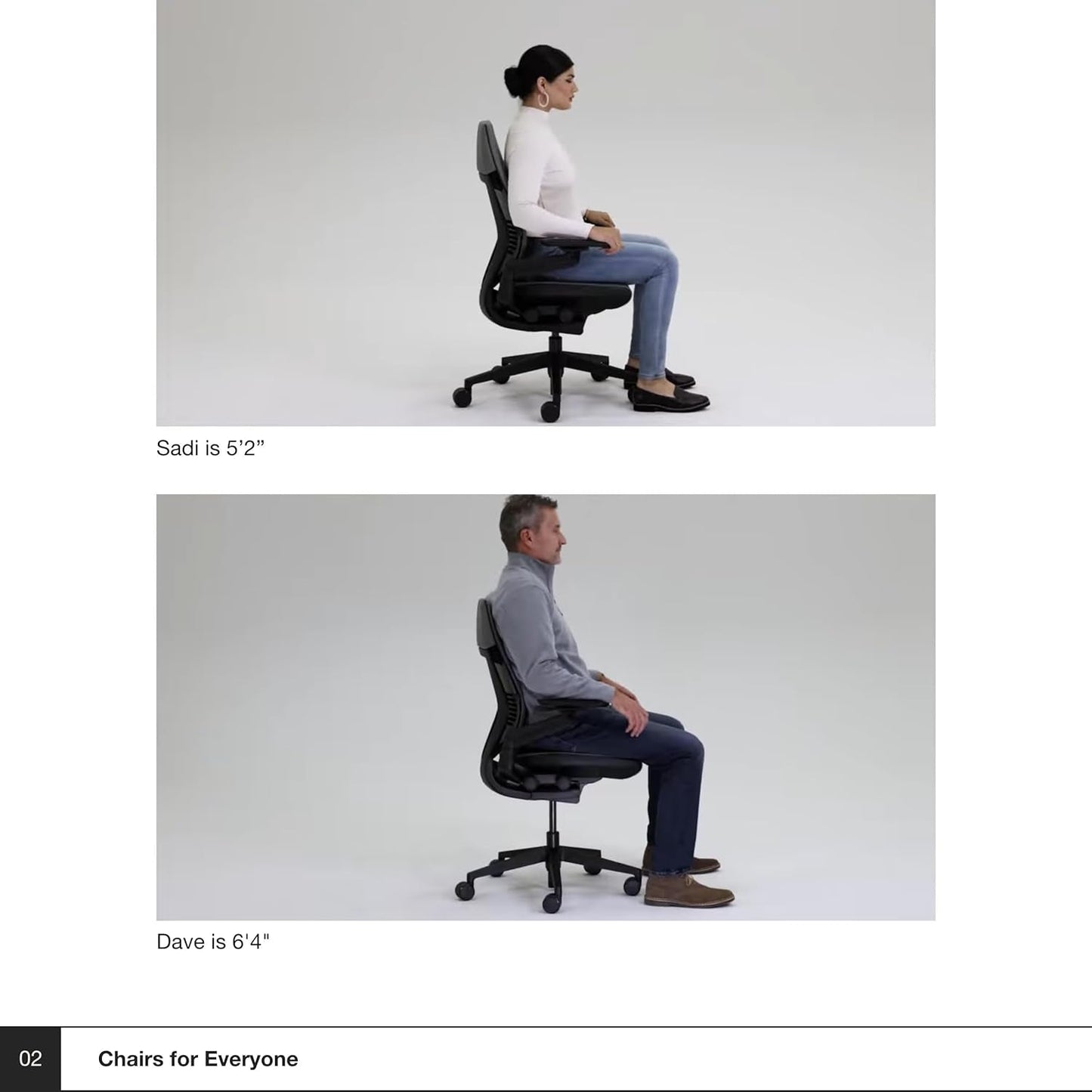 Gesture Office Chair - Ergonomic Work Chair with Wheels for Carpet -