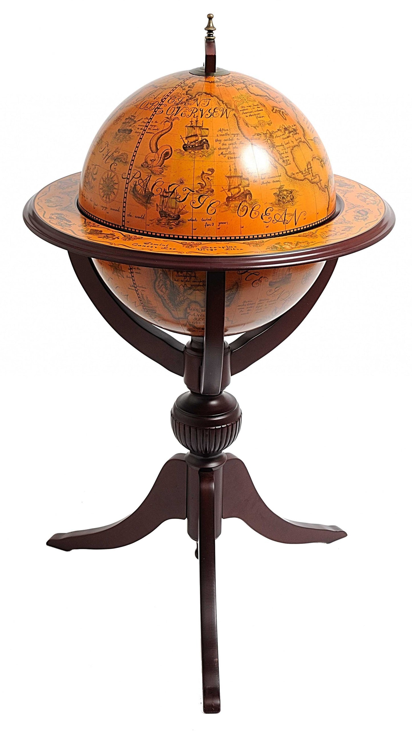 26inches x 26inches x 45inches Globe Bar 3 Legs
