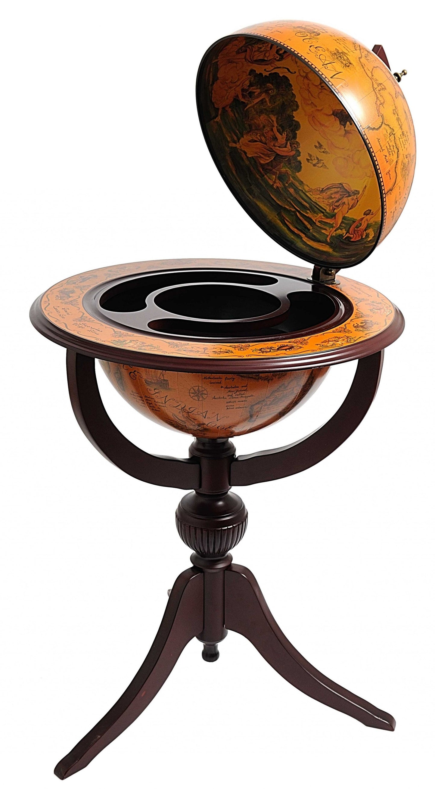 26inches x 26inches x 45inches Globe Bar 3 Legs