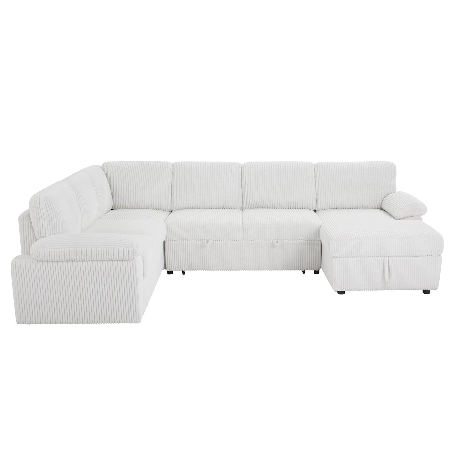 Modular Storage Sectional Sofa Couch – White
