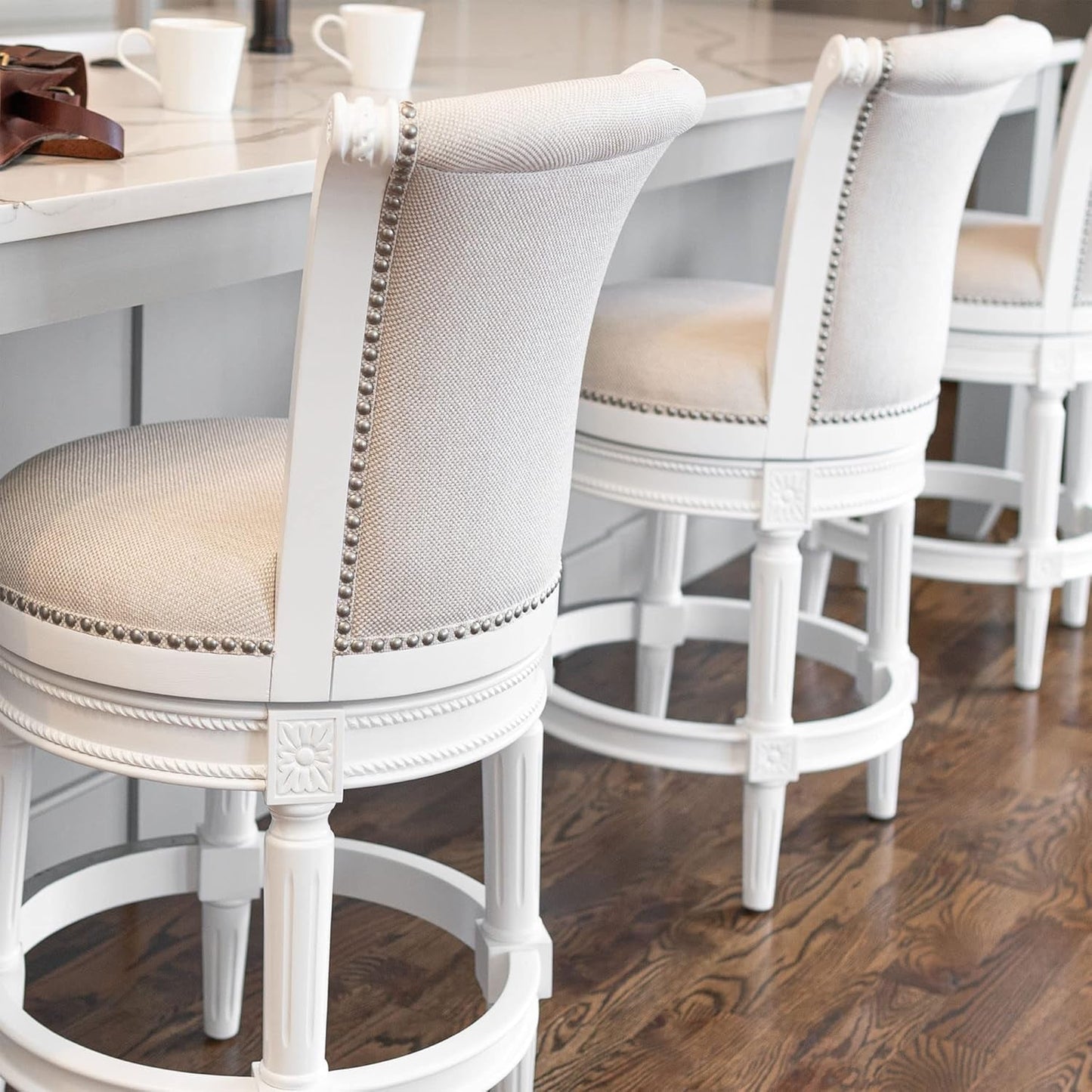 Pullman 31 Inch Tall Bar Height Upholstered Barstool with Back in