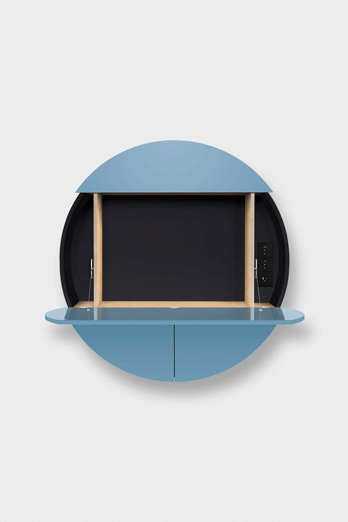 Multifunctional Cabinet Pill Extra - Modern Workstation with Secret Storage, Black or White Base