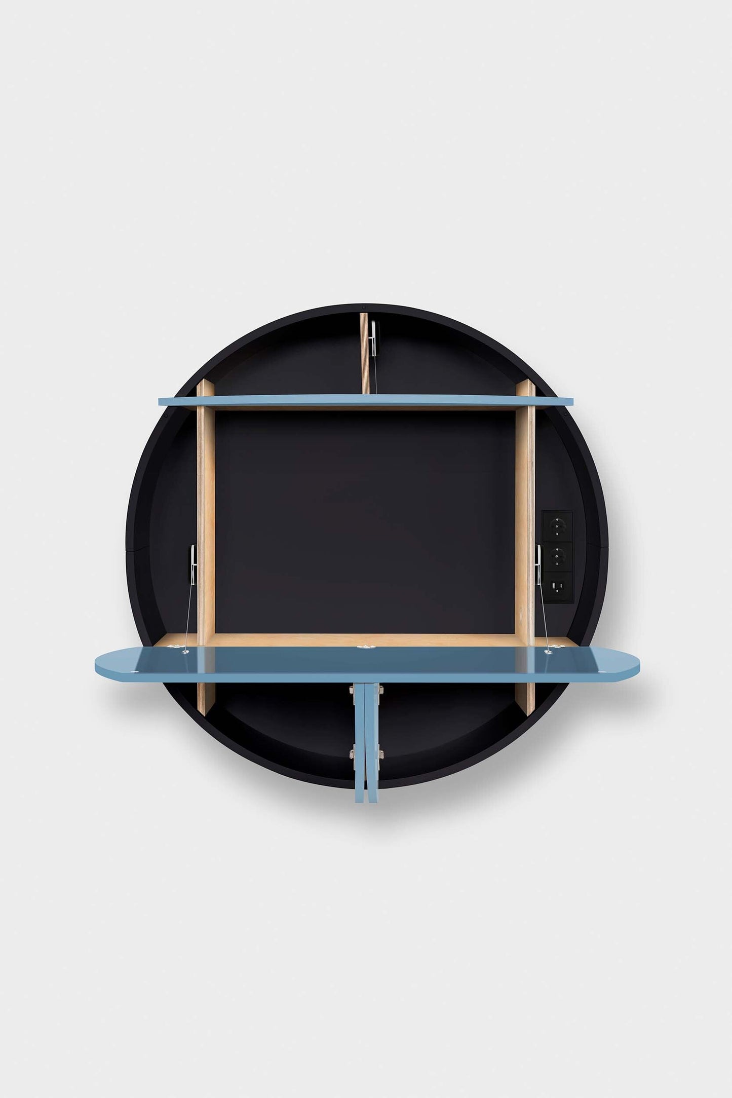 Multifunctional Cabinet Pill Extra - Modern Workstation with Secret Storage, Black or White Base