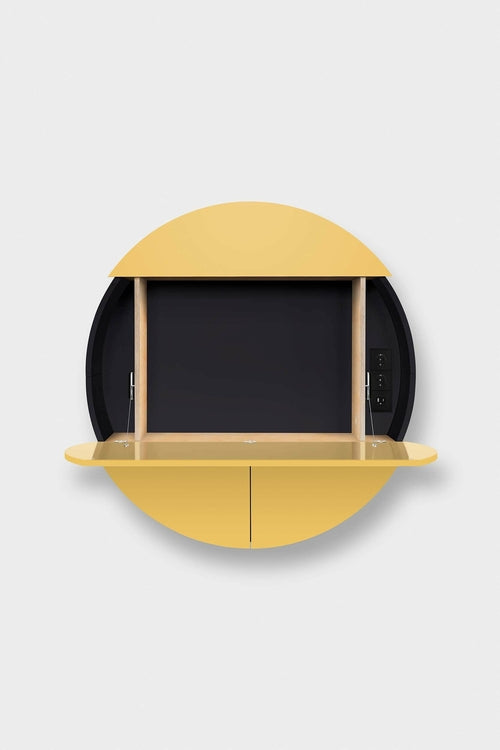 Multifunctional Cabinet Pill Extra - Modern Workstation with Secret Storage, Black or White Base
