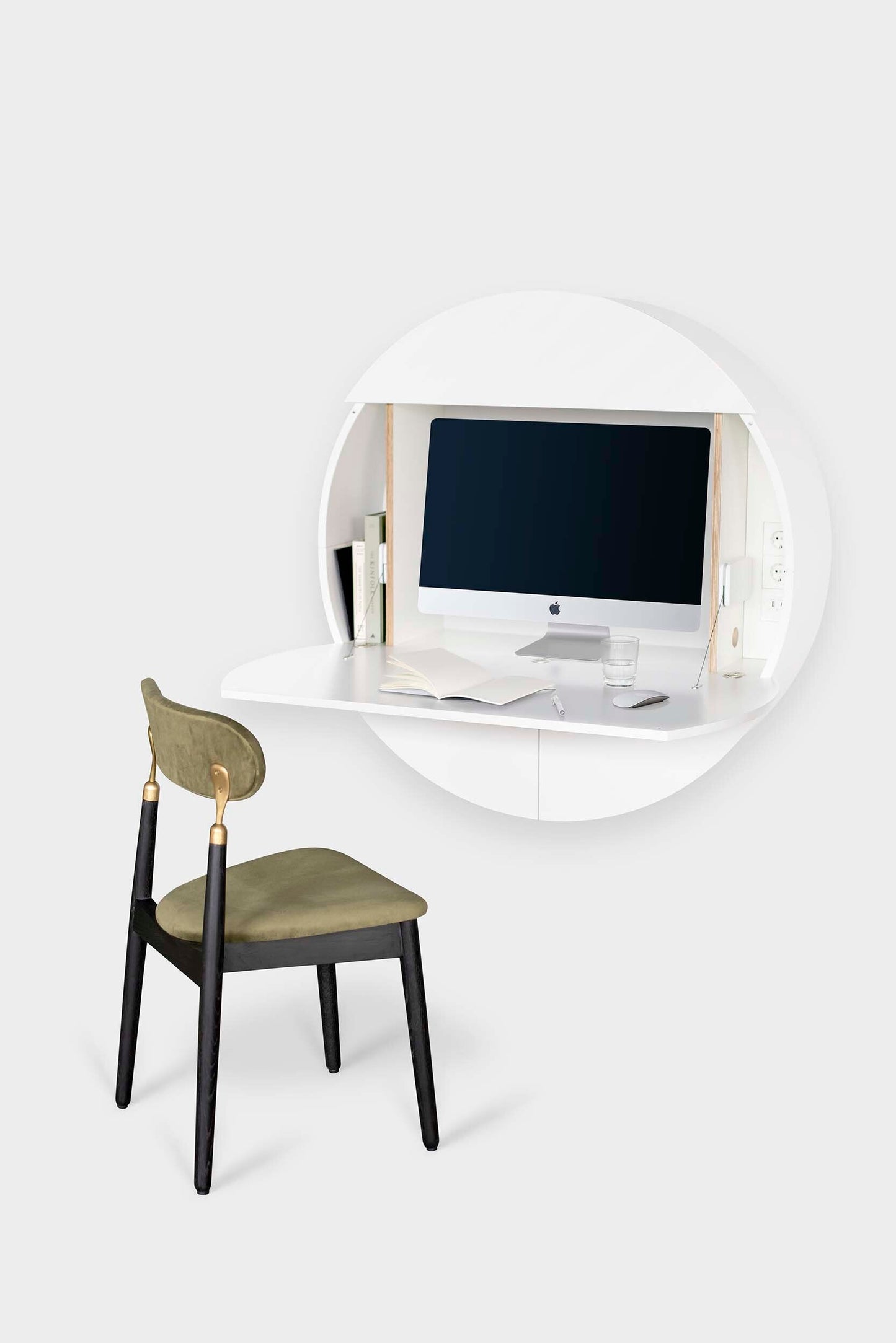 Multifunctional Cabinet Pill Extra - Modern Workstation with Secret Storage, Black or White Base