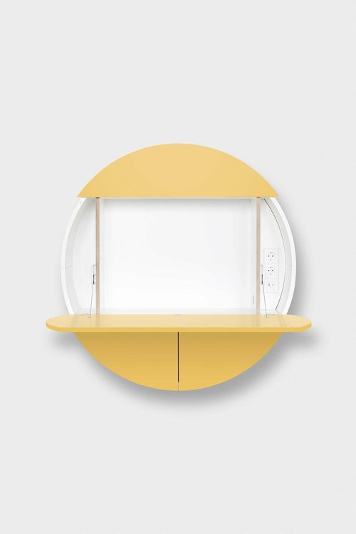 Multifunctional Cabinet Pill Extra - Modern Workstation with Secret Storage, Black or White Base