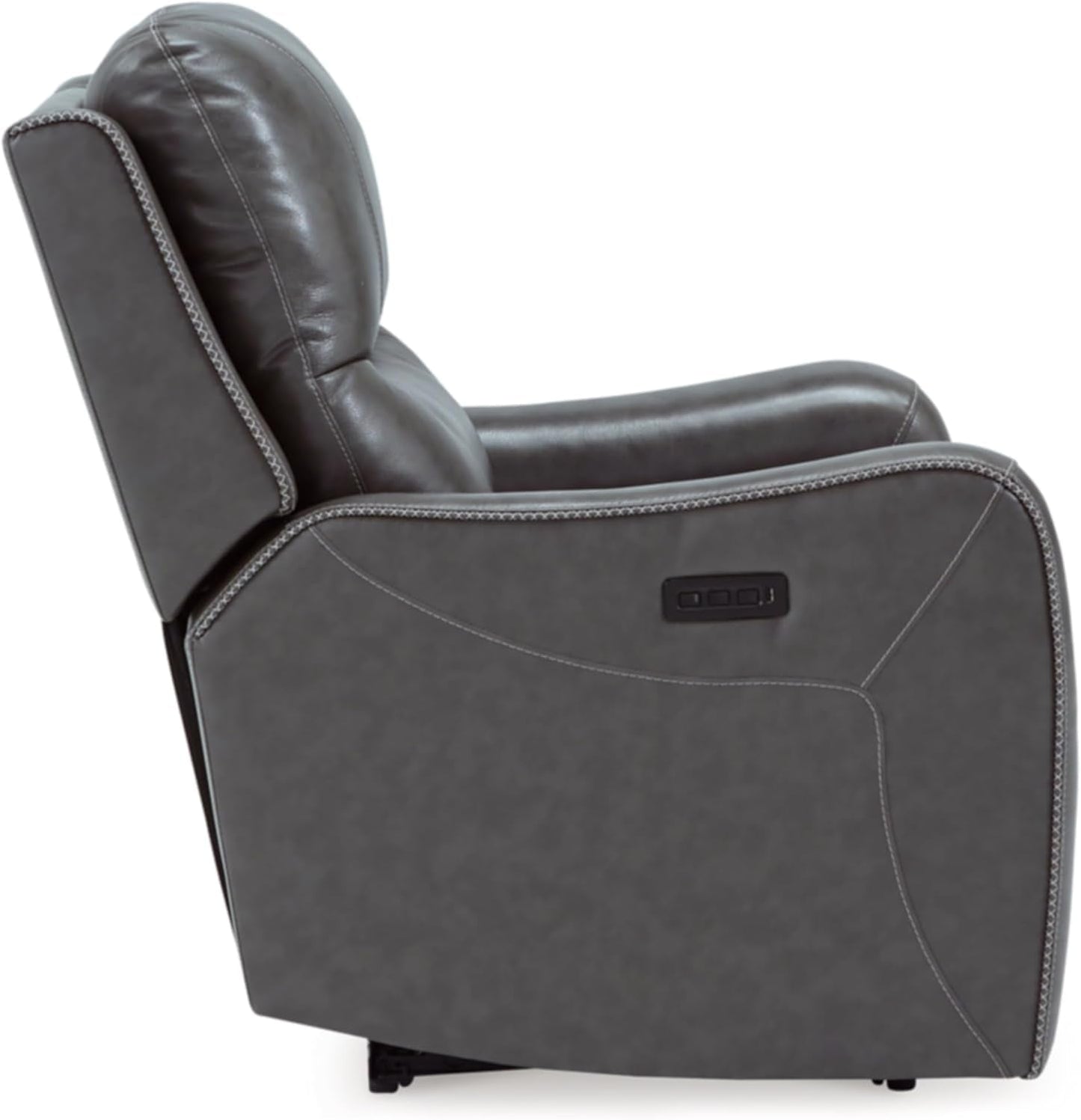 Galahad Contemporary Zero Wall Recliner with Power Headrest, Gray