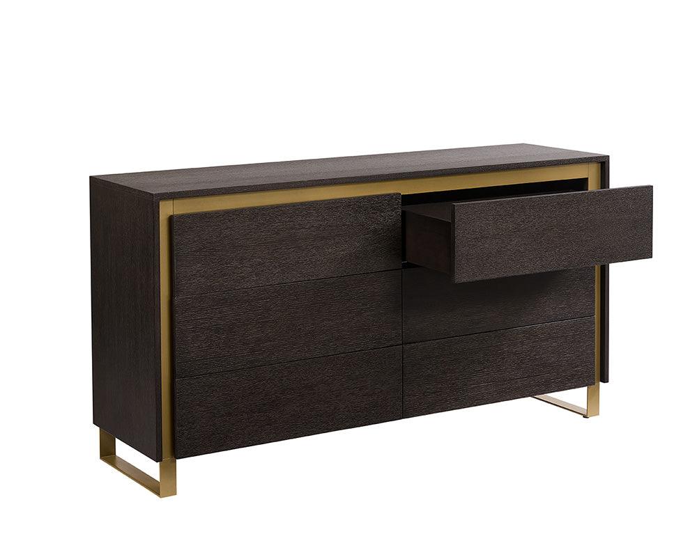 Alvaro Dresser – Solid Oak Wood with Push-to-Open System, 63'' Wide