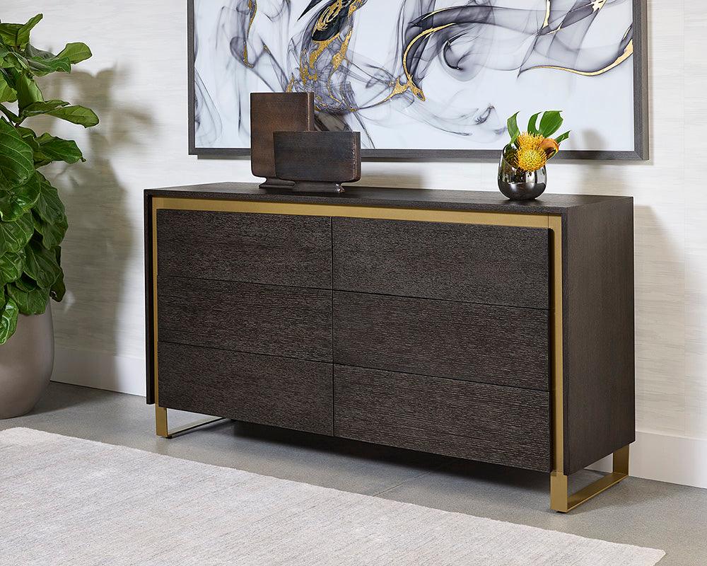 Alvaro Dresser – Solid Oak Wood with Push-to-Open System, 63'' Wide