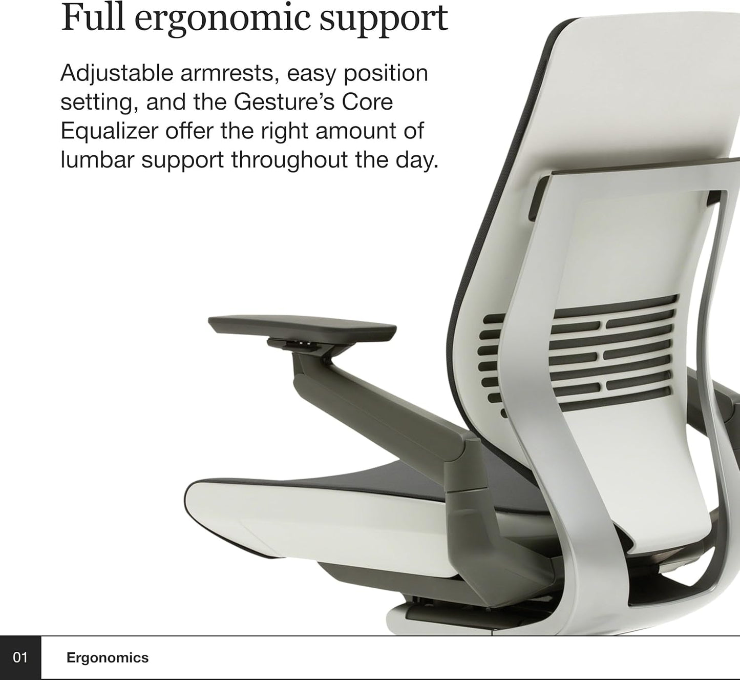 Gesture Office Chair - Ergonomic Work Chair with Wheels for Carpet -