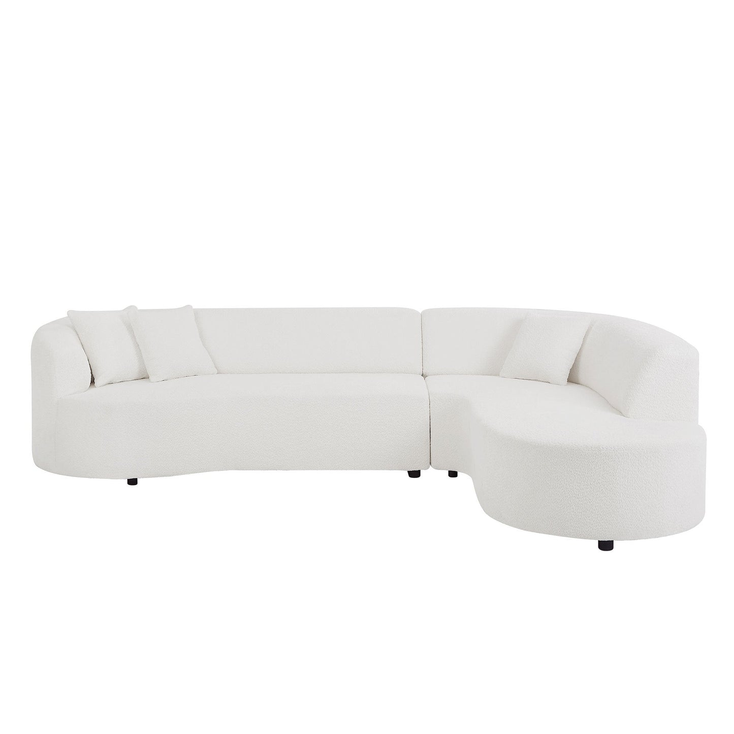Convertible Modular Sectional Sofa with Right Chaise, L-Shaped Corner Design