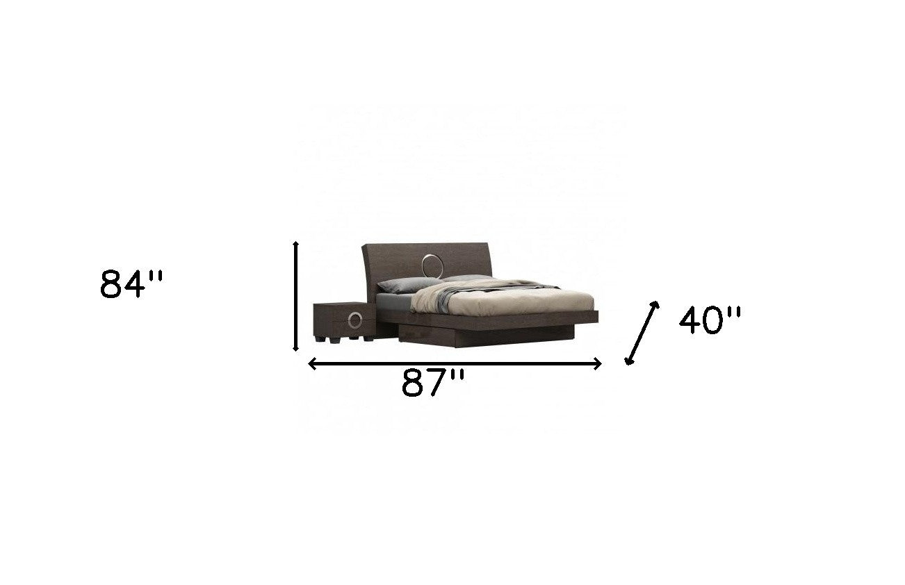 4-Piece California King Bedroom Set – Gray High Gloss Finish with Tufted Headboard