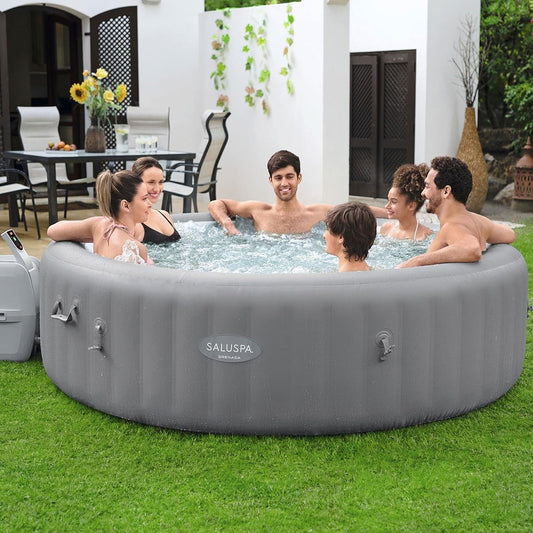 Saluspa Grenada Airjet 6 to 8 Person Inflatable Hot Tub round Portable