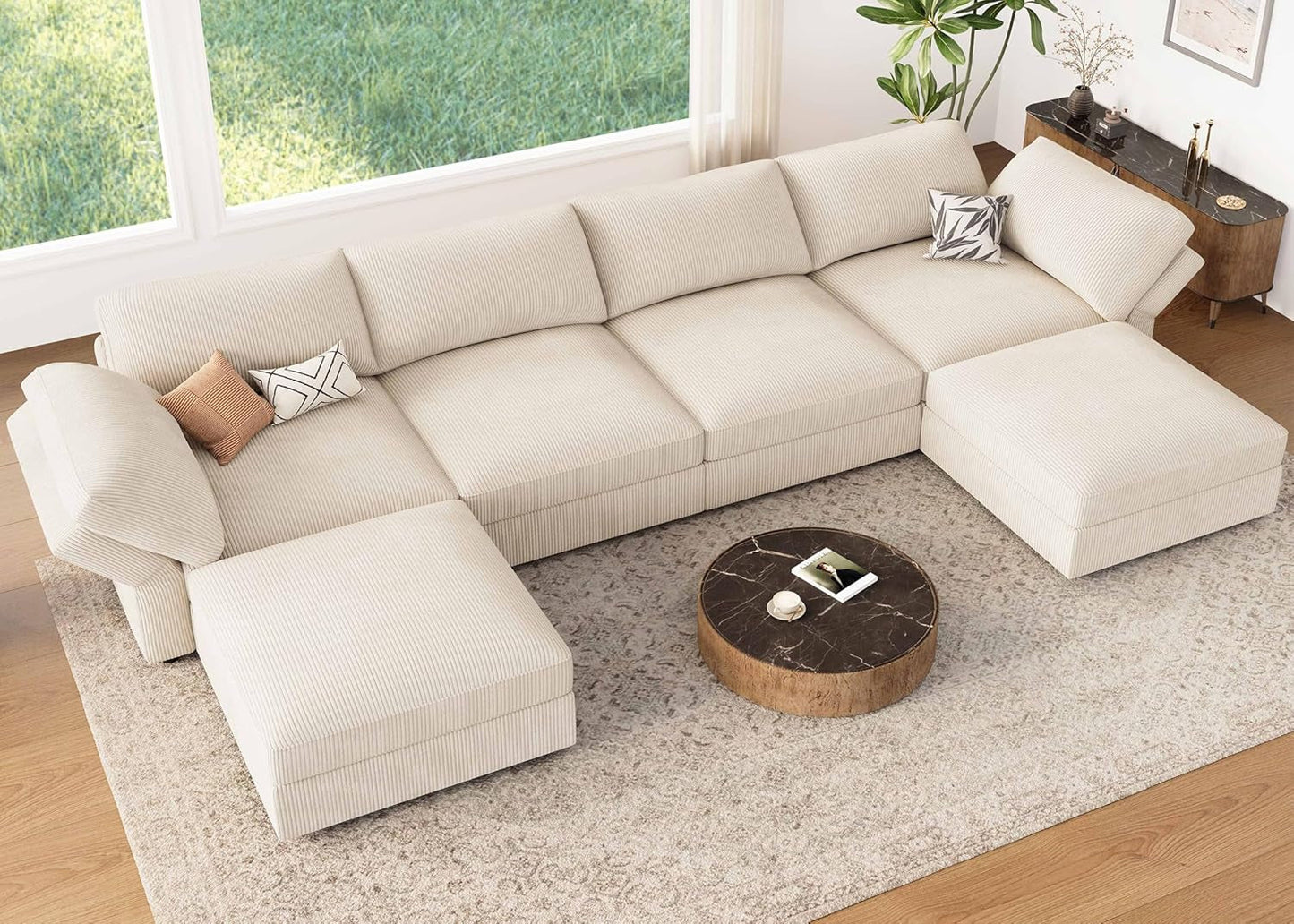 Modular Sectional Sofa with Storage Chaise