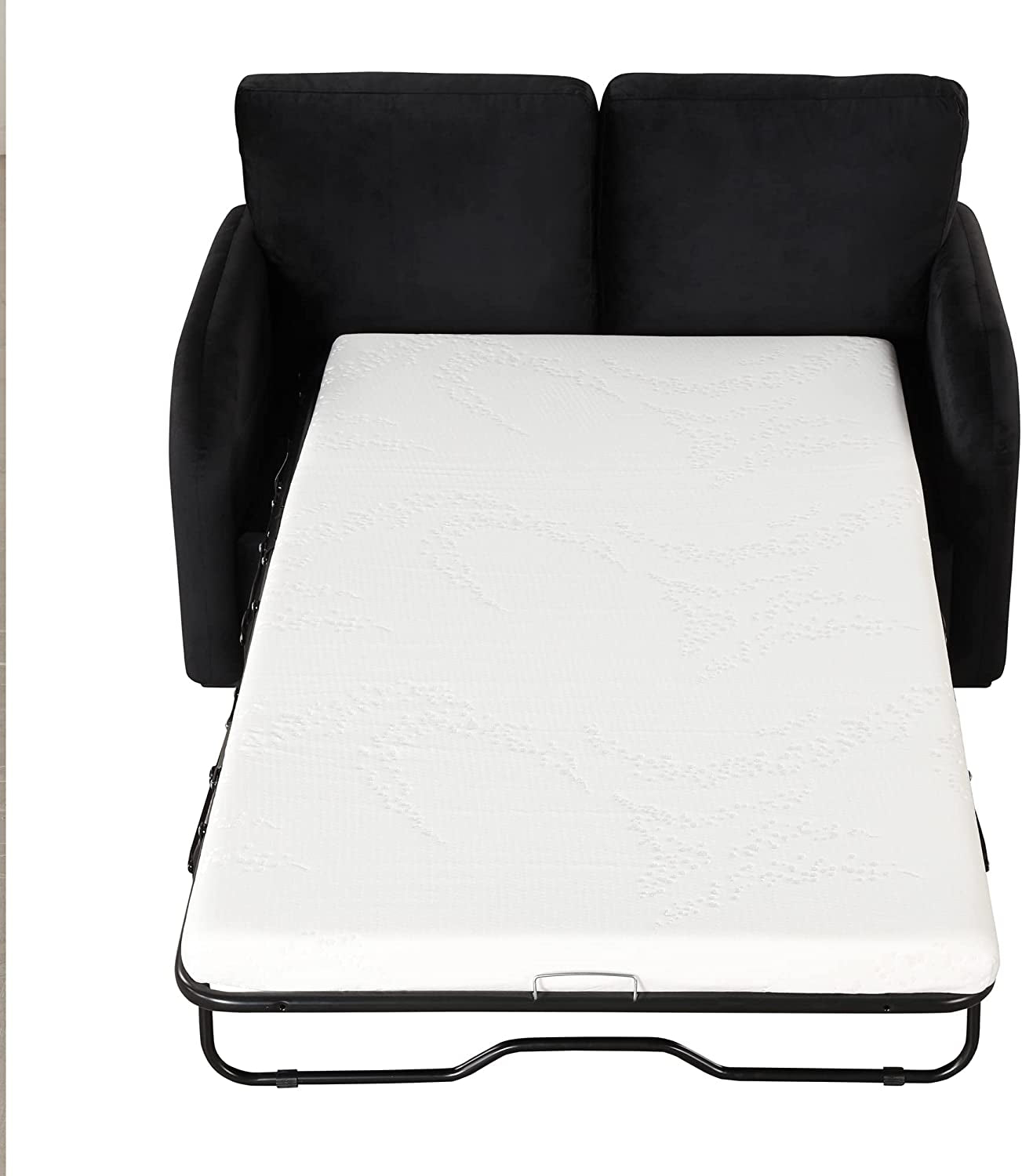 Black Love Seat with Sleeper, USB and Plug