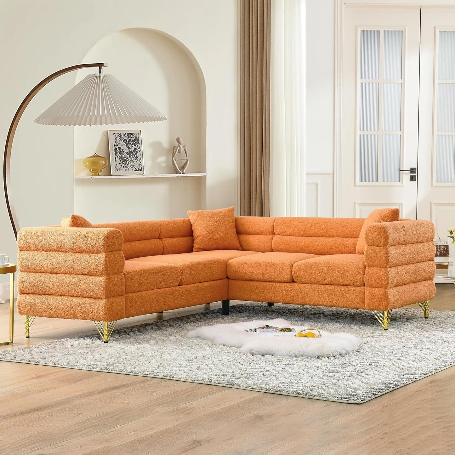 81 Inch Oversized Corner Sofa, L Shaped Sectional Couch, 5 Seater