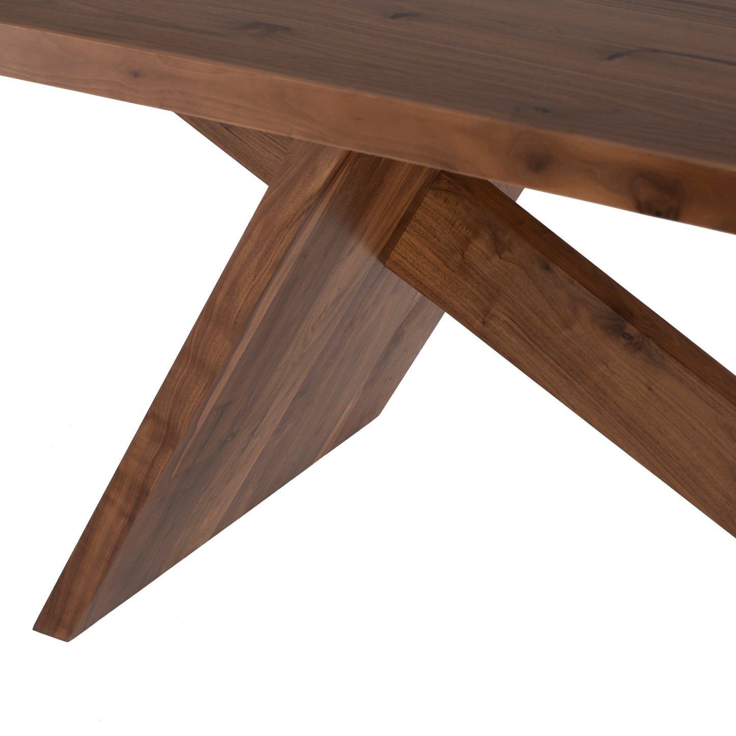 Samurai Dining Table – Walnut Finish, 92.3" x 39.3" with Spacious Leg Clearance