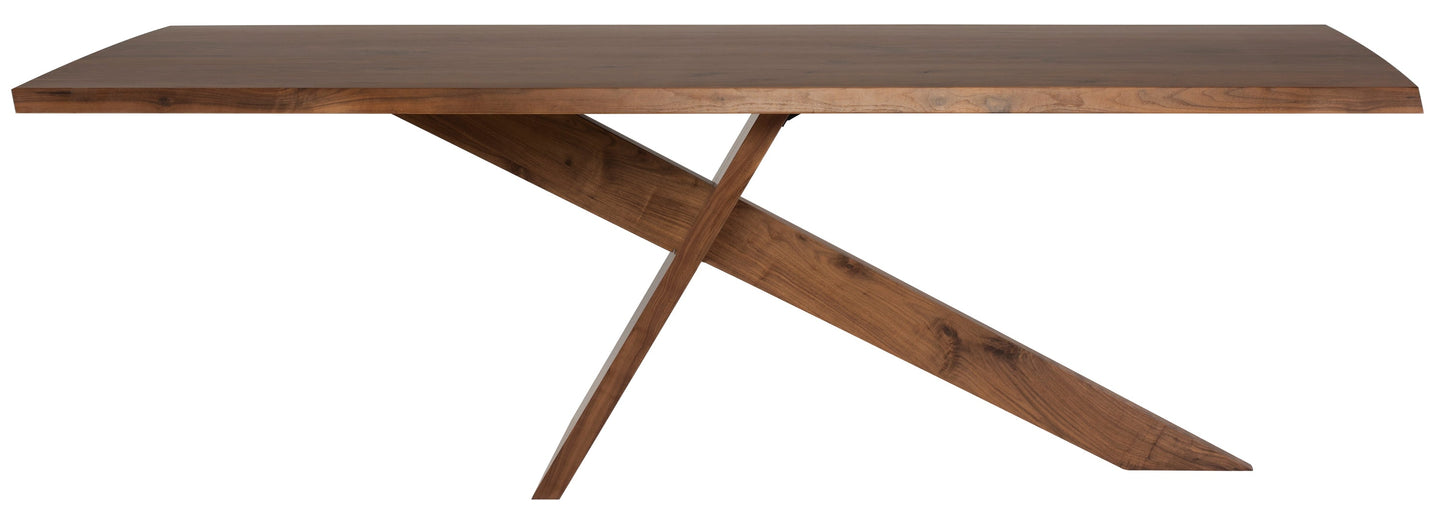 Samurai Dining Table – Walnut Finish, 92.3" x 39.3" with Spacious Leg Clearance