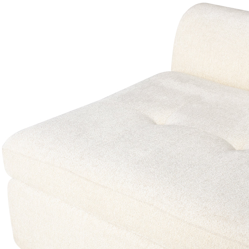 Lola Armless Modular Sofa - Coconut Boucle, Deep-Seated Comfort for Any Space