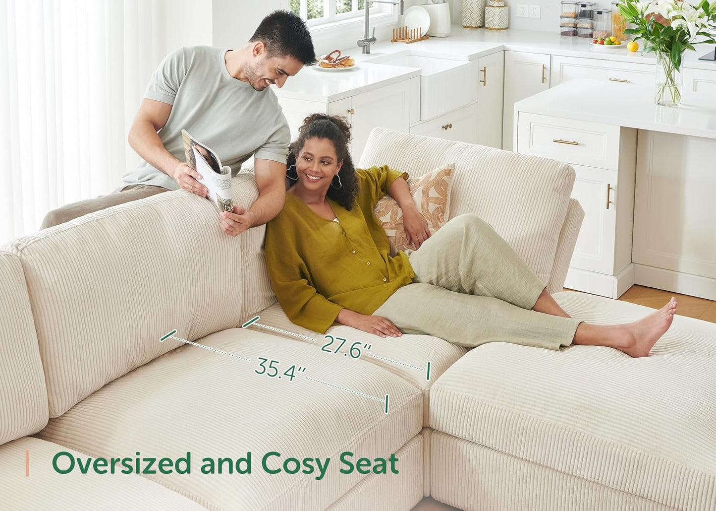 Modular Sectional Sofa with Storage Chaise