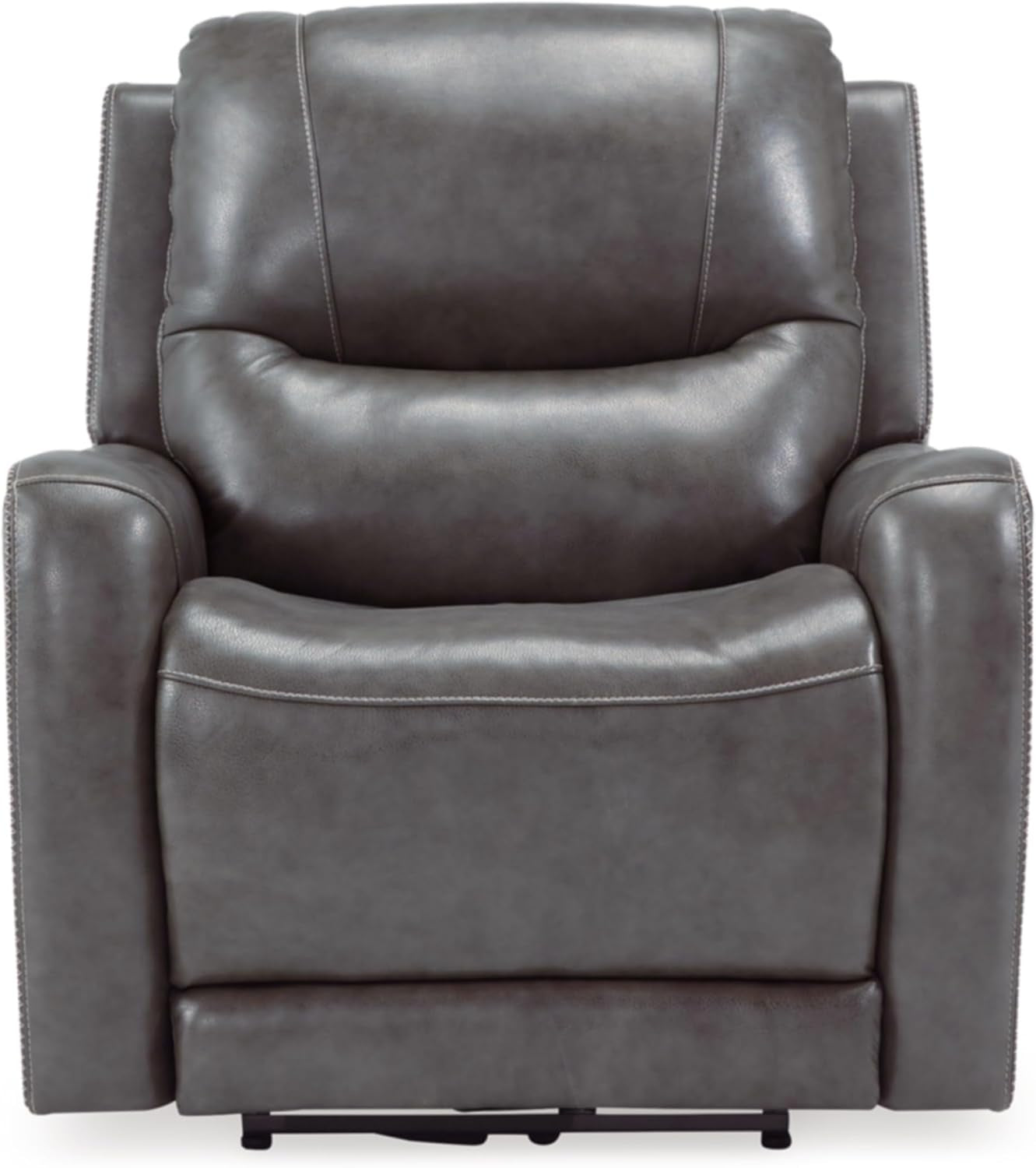 Galahad Contemporary Zero Wall Recliner with Power Headrest, Gray