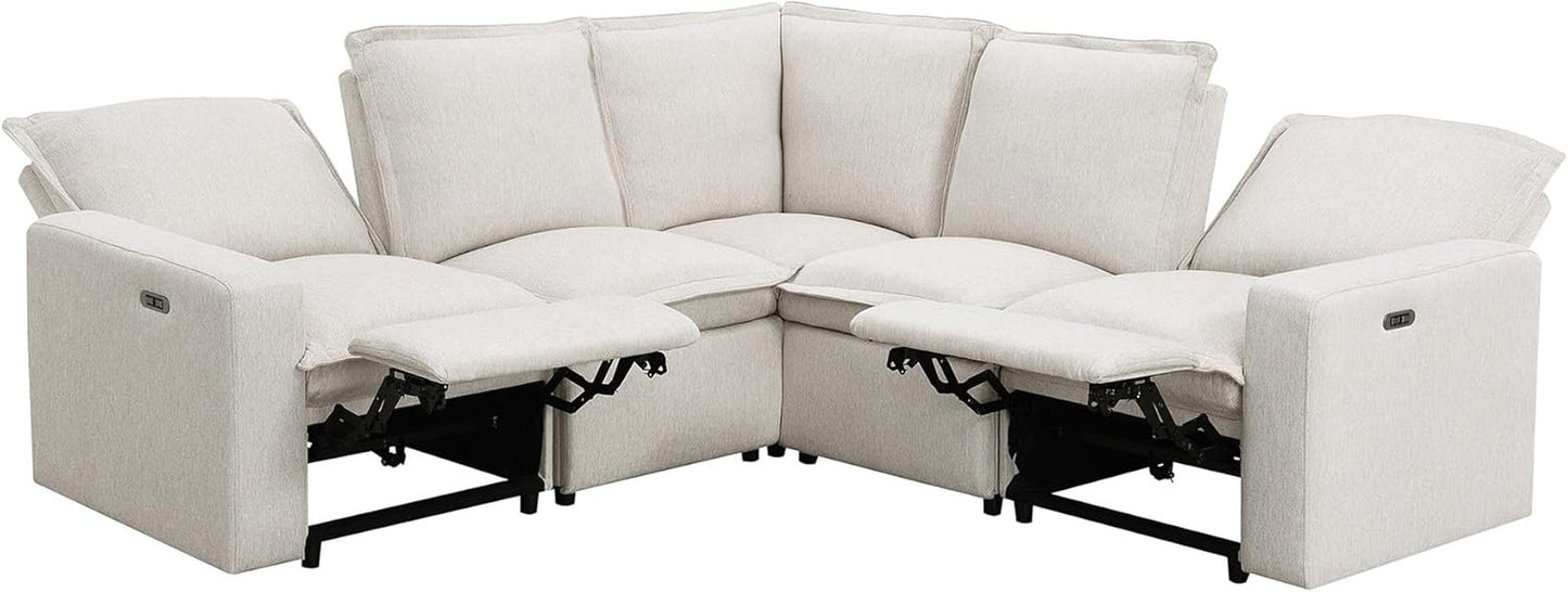 Symmetrical Power Reclining Sectional Sofa L-Shaped