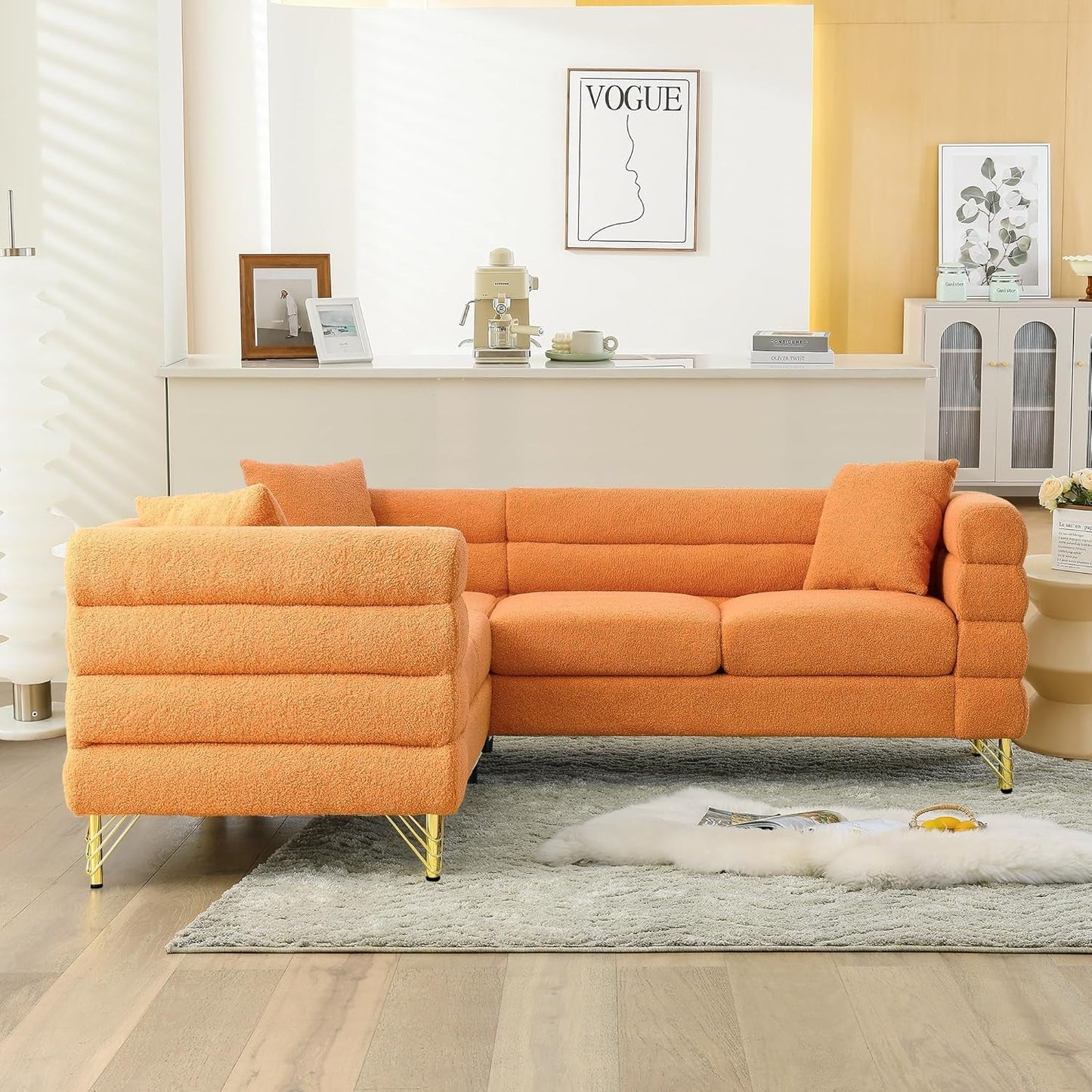 81 Inch Oversized Corner Sofa, L Shaped Sectional Couch, 5 Seater