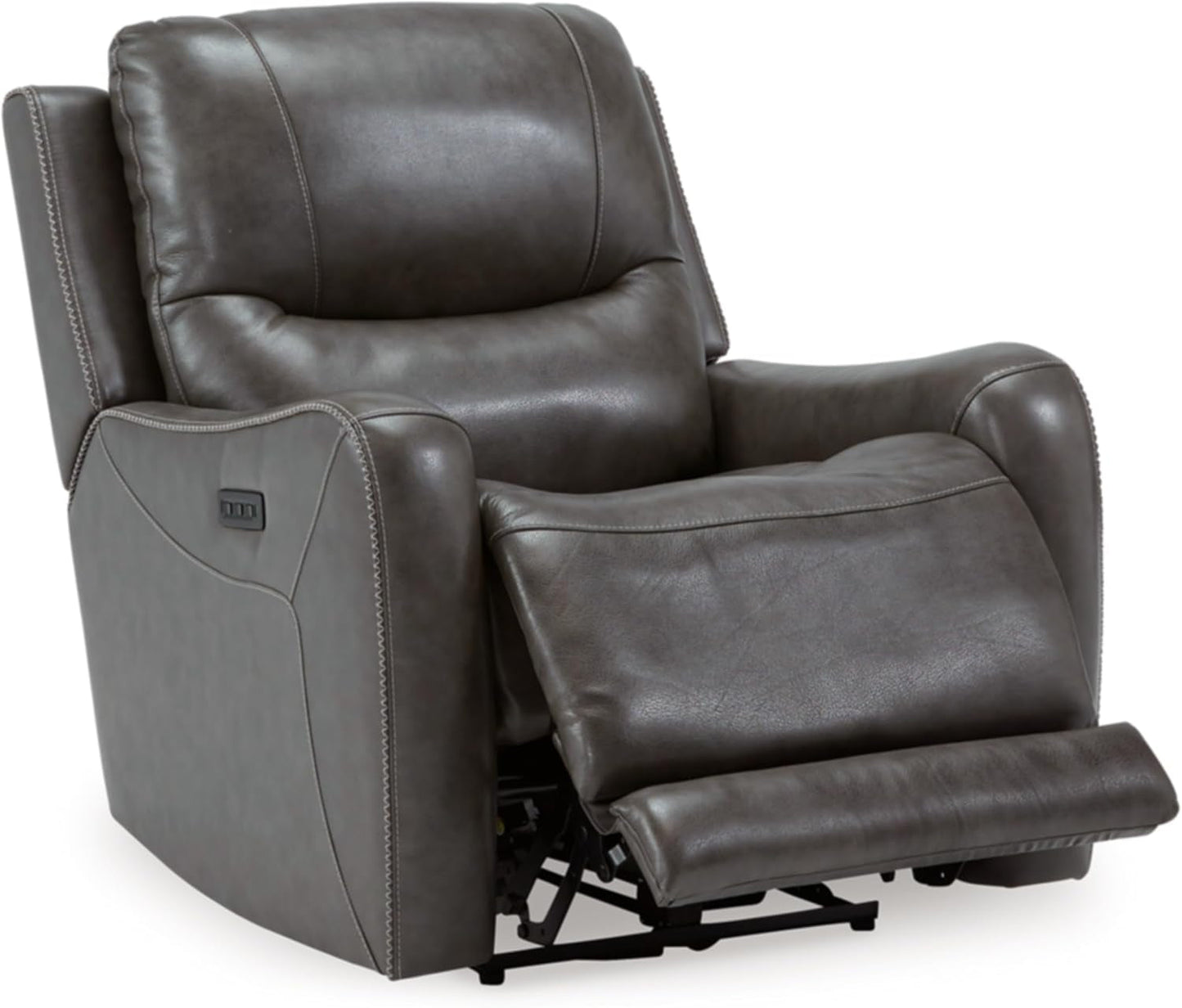Galahad Contemporary Zero Wall Recliner with Power Headrest, Gray
