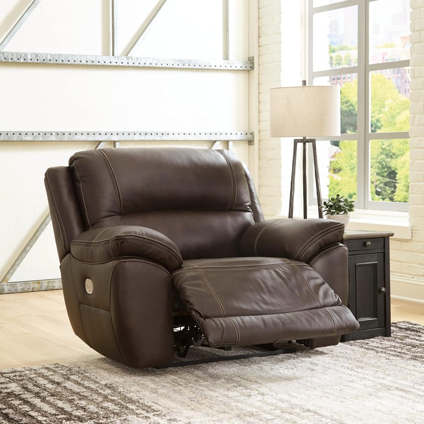 Dunleith Zero Wall Recliner with Power Headrest, Brown