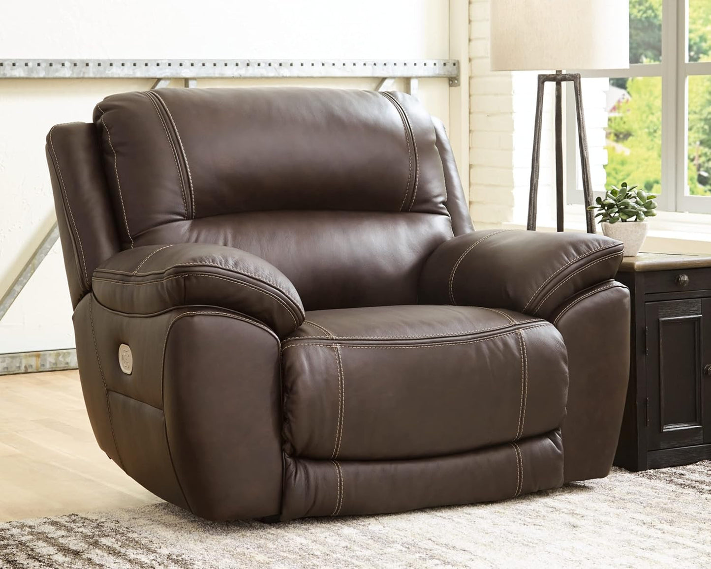 Dunleith Zero Wall Recliner with Power Headrest, Brown