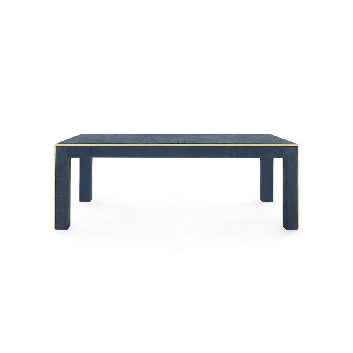 Lauren Coffee Table in Navy Blue with Brushed Brass Accents
