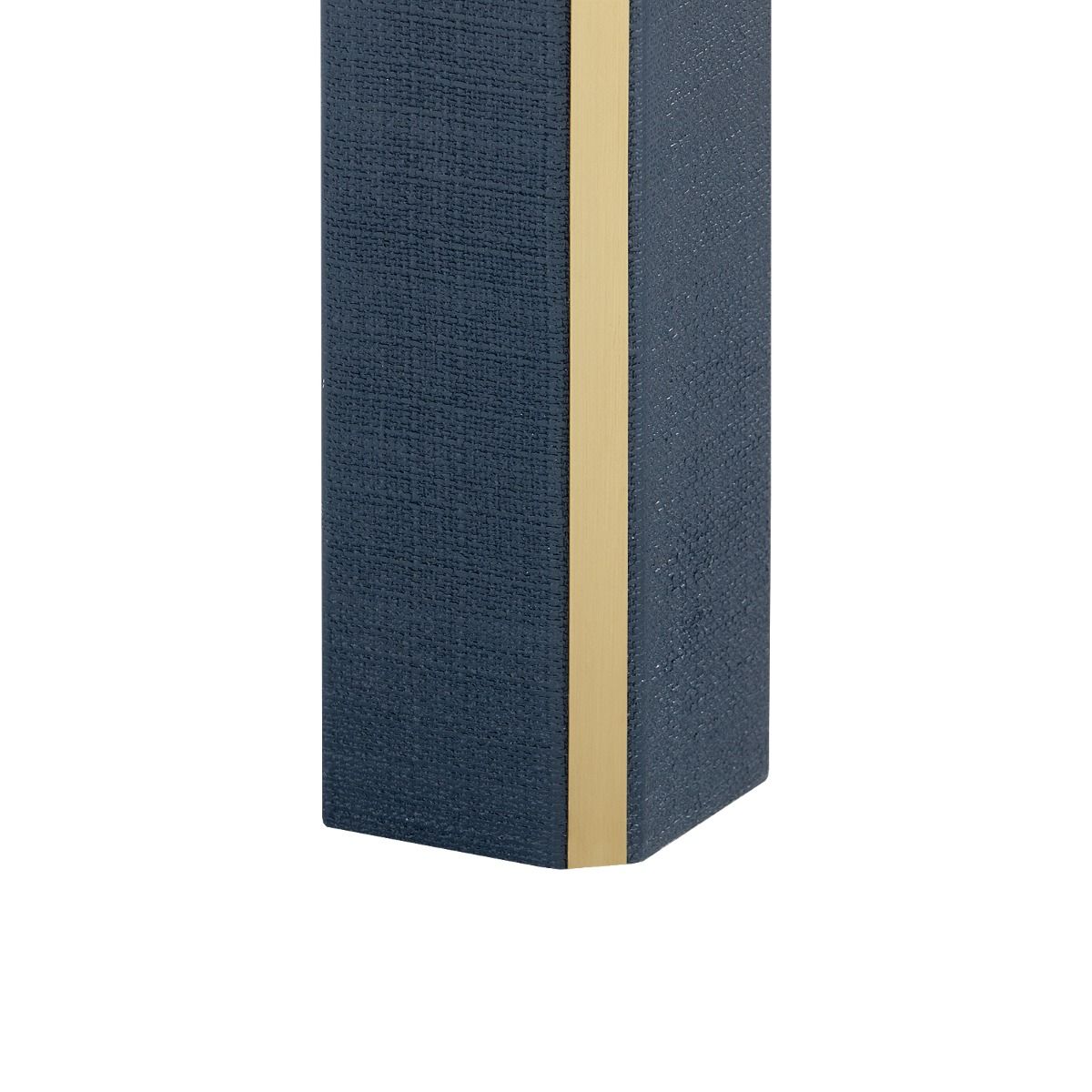 Lauren Coffee Table in Navy Blue with Brushed Brass Accents