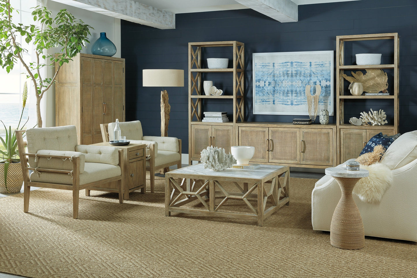 Surfrider Chair in Driftwood Finish with Zuri Cream Cushions